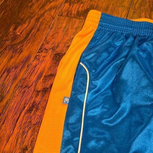 2006 adidas basketball warm up sweat pants  size 2XL in GUC blue and yellow - Picture 3 of 10